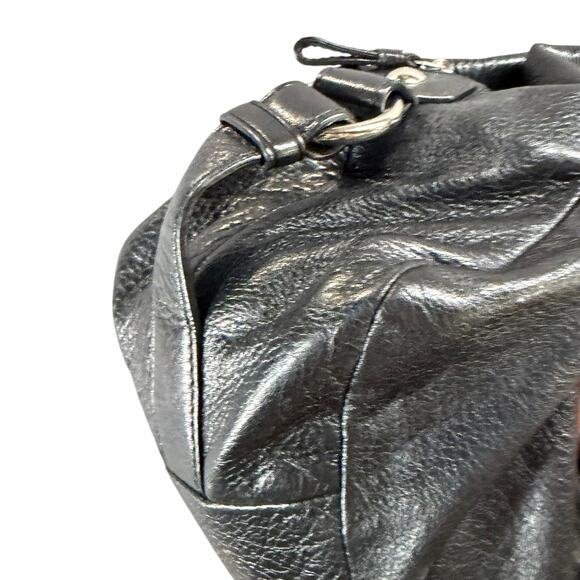 Coach Madison Maggie Shoulder Bag Black Pebbled Leather Designer Hobo Purse - Picture 7 of 16